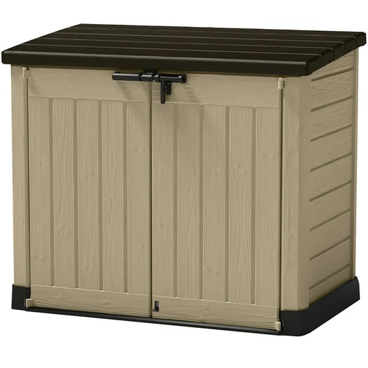 Keter Store It Out MAX 39 Cubic Foot Horizontal Durable Resin Outdoor Storage Shed with Double Doors，73116104058，24/3/22